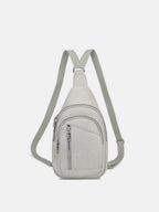 PU Leather Crossbody Bag with Two Detachable Strap - Delanoir