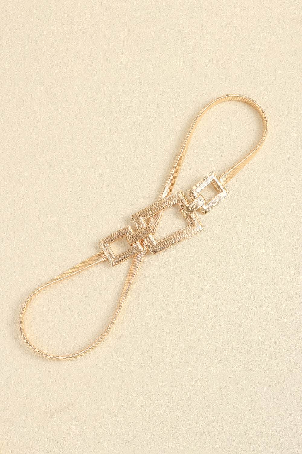 Square Shape Zinc Alloy Buckle Iron Belt - Delanoir