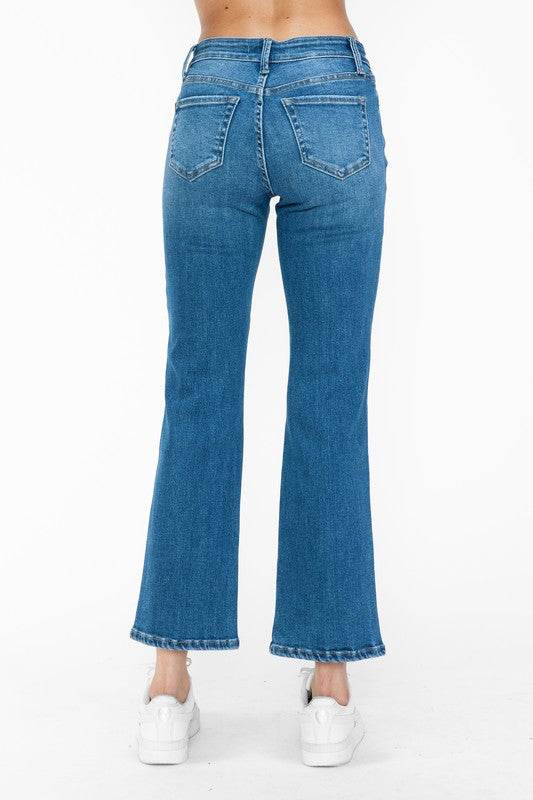 bytos Full Size Cat's Whiskers Mid Rise Ankle Jeans - Delanoir