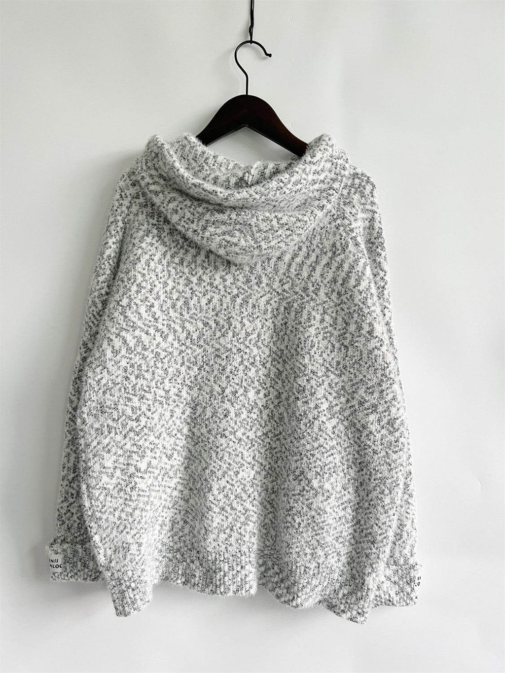 Zip Up Drawstring Long Sleeve Hooded Sweater - Delanoir