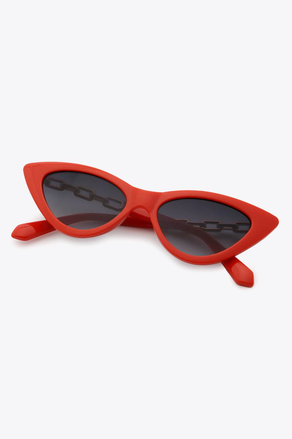 Chain Detail Cat-Eye Sunglasses - Delanoir