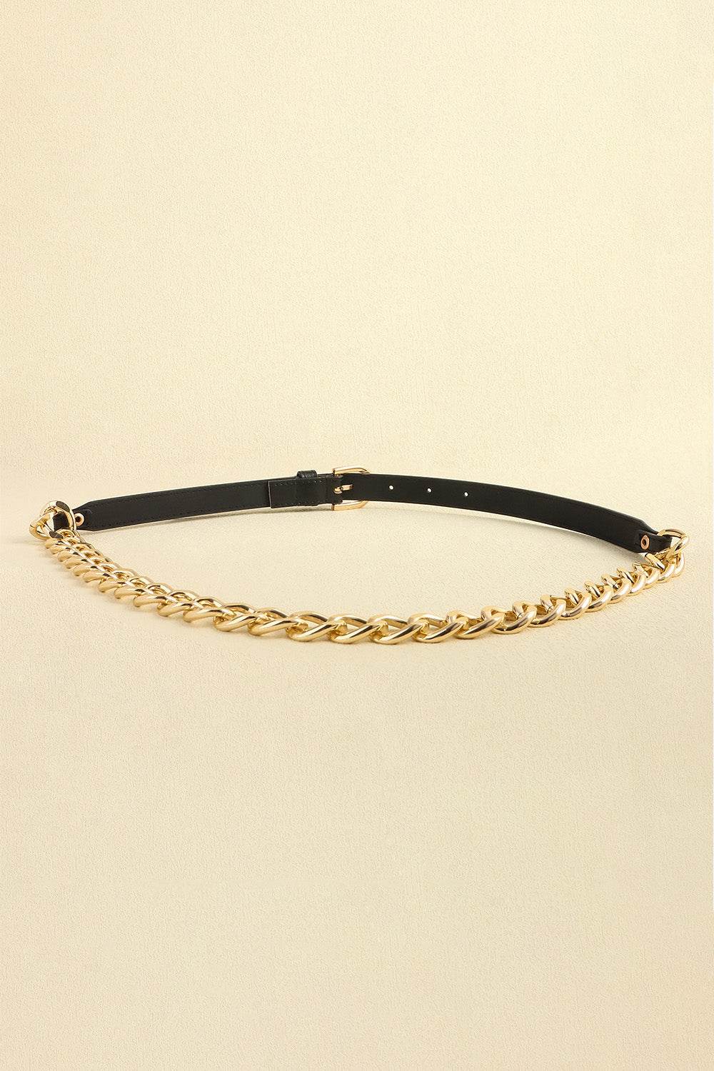 PU Leather Chain Belt - Delanoir