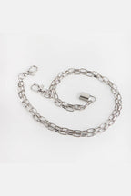 Double Layered Iron Chain Belt with Lock Charm - Delanoir