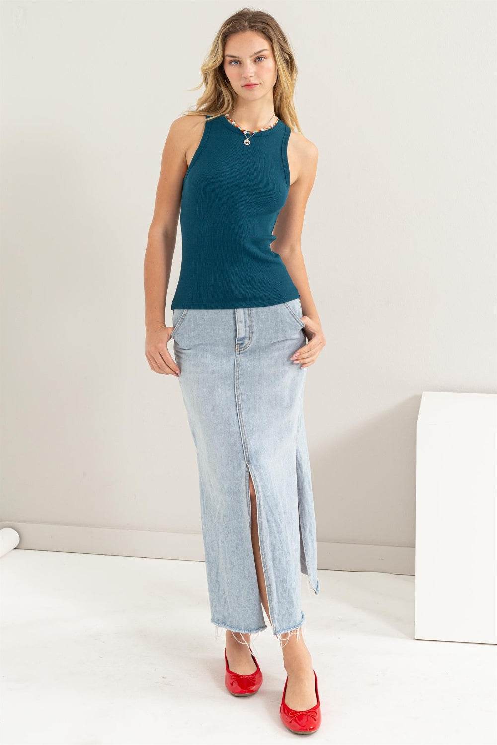 HYFVE Ribbed Round Neck Tank - Delanoir
