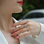 Moissanite 925 Sterling Silver Ring - Delanoir