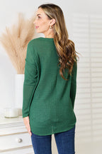 Culture Code Full Size Scoop Neck Patch Pocket Top - Delanoir