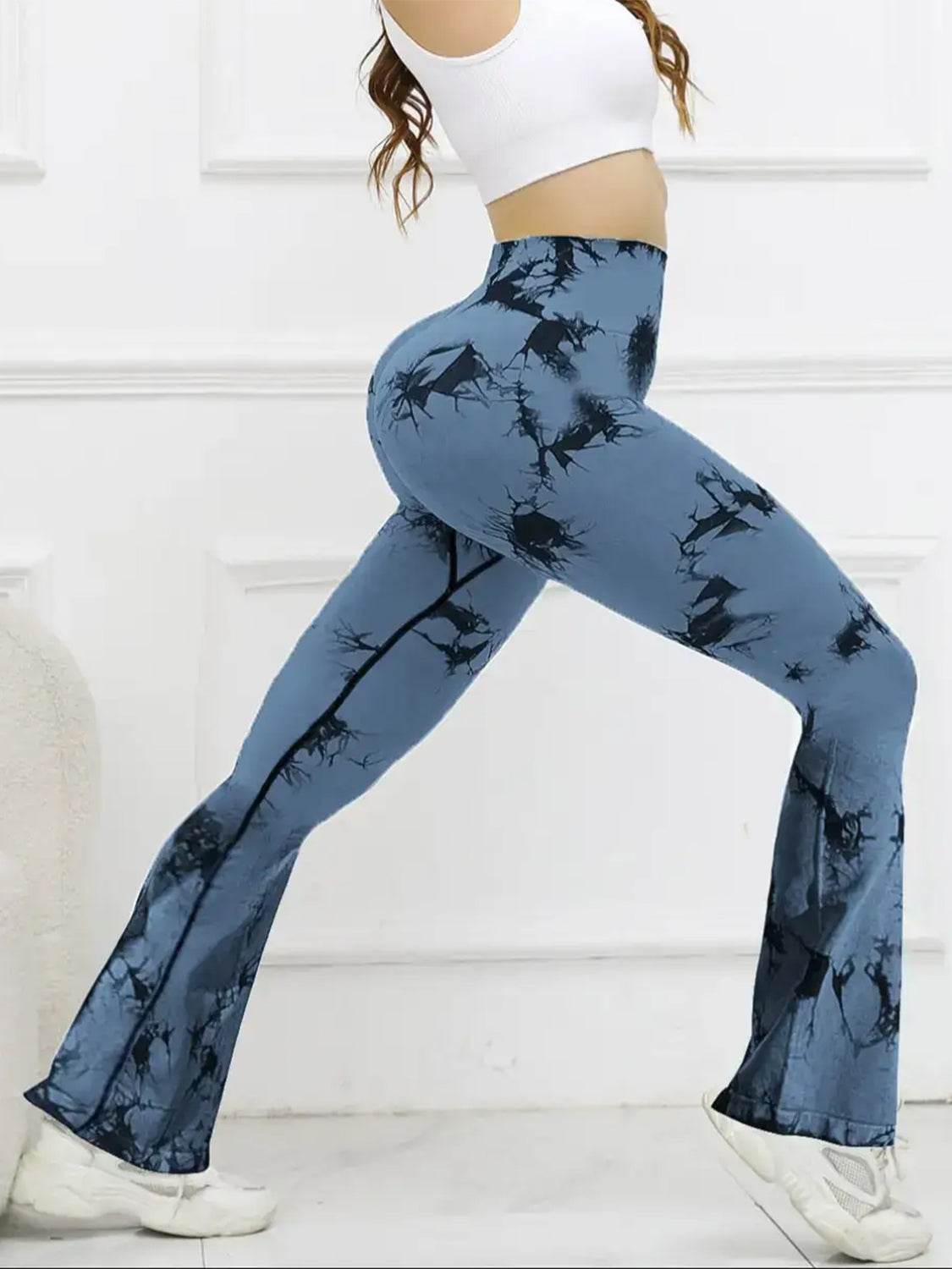 Tie-Dye High Waist Active Leggings - Delanoir