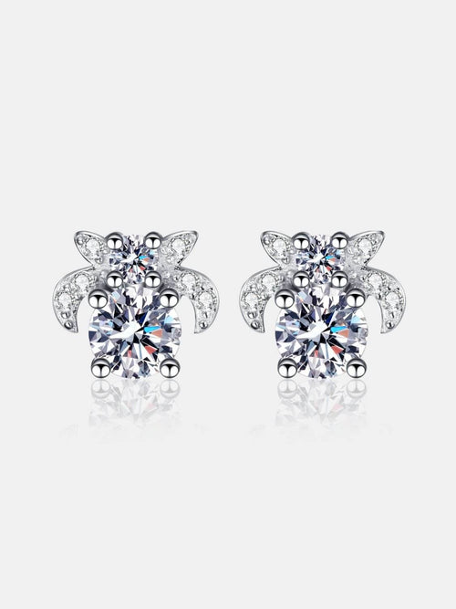 1 Carat Moissanite 925 Sterling Silver Stud Earrings - Delanoir