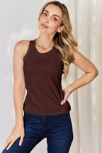 Basic Bae Full Size Round Neck Racerback Tank - Delanoir