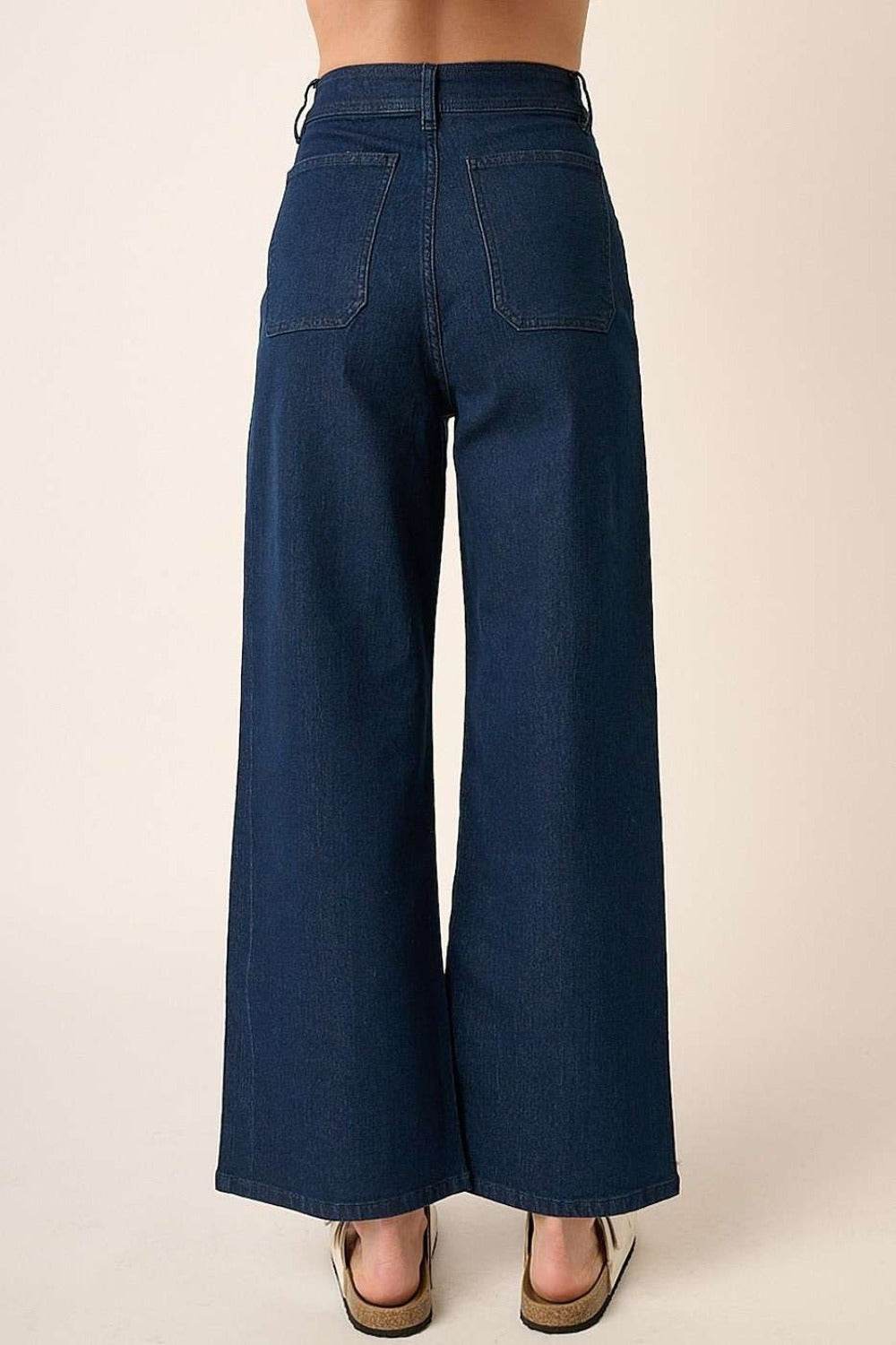 Mittoshop High Waist Wide Leg Jeans - Delanoir
