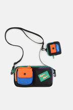 Himawari Removable Strap Nylon Crossbody Bag with EarPods Bag - Delanoir