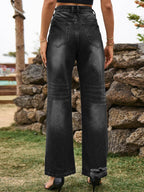 Distressed Jeans with Pockets - Delanoir