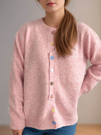 Button Down Long Sleeve Cardigan - Delanoir