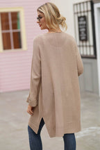 Open Front Long Sleeve Cardigan - Delanoir