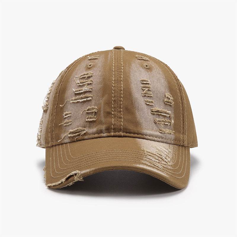 Distressed Adjustable Cotton Baseball Cap - Delanoir