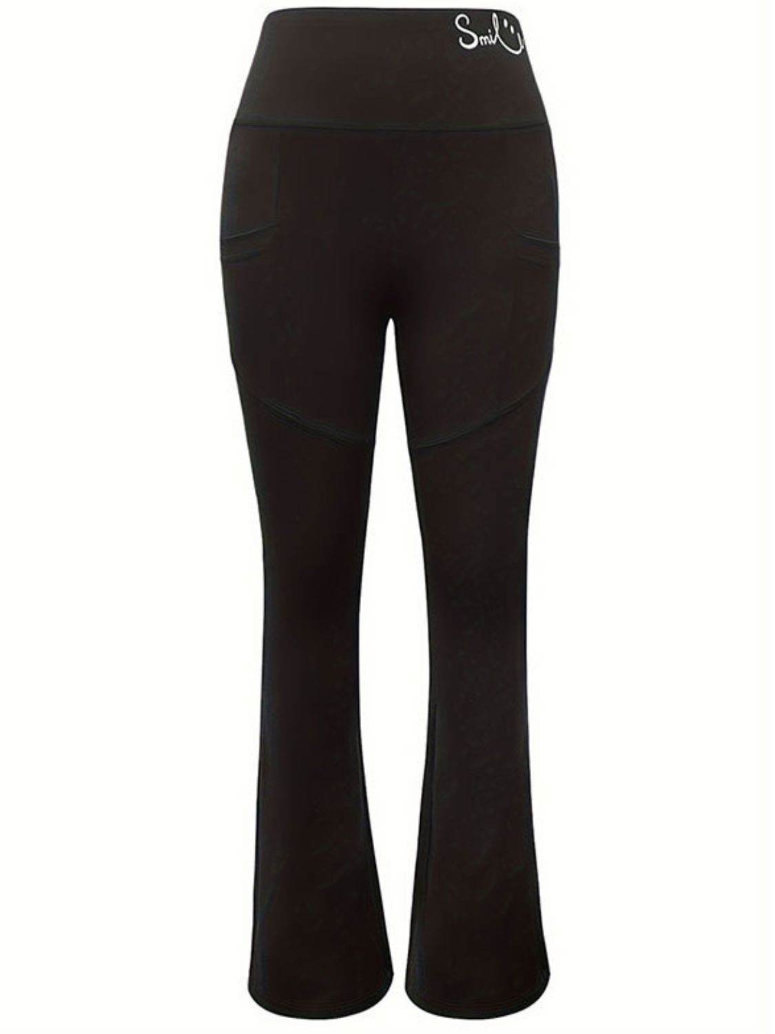 Bootcut High Rise Pants with Pockets - Delanoir