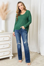 Culture Code Full Size Scoop Neck Patch Pocket Top - Delanoir