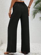 Wide Leg Drawstring Pants - Delanoir