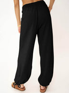 Drawstring Elastic Waist Joggers - Delanoir