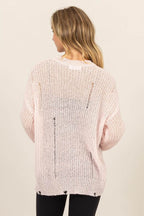 HYFVE Distressed Long Sleeve Knit Top - Delanoir