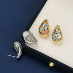 18K Gold-Plated Zircon Teardrop Earring - Delanoir