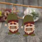 Wooden Gnome Dangle Earrings - Delanoir