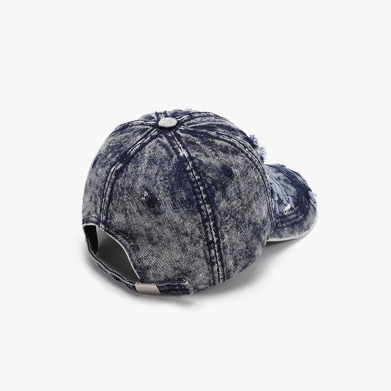 Distressed Cotton Baseball Cap - Delanoir