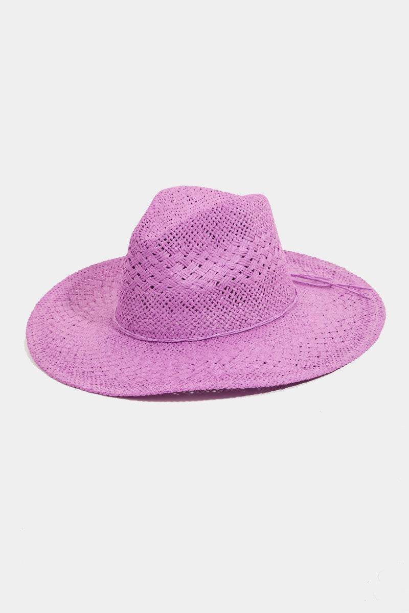 Fame Straw Braided Sun Hat - Delanoir