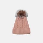 Cable Knit Winter Hat with Pompom - Delanoir