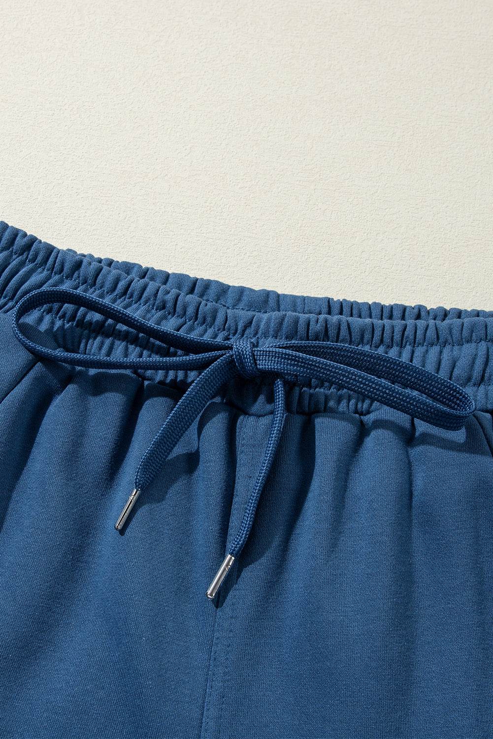 Drawstring Elastic Waist Straight Leg Pants - Delanoir