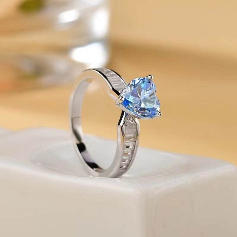 2 Carat Moissanite 925 Sterling Silver Ring - Delanoir