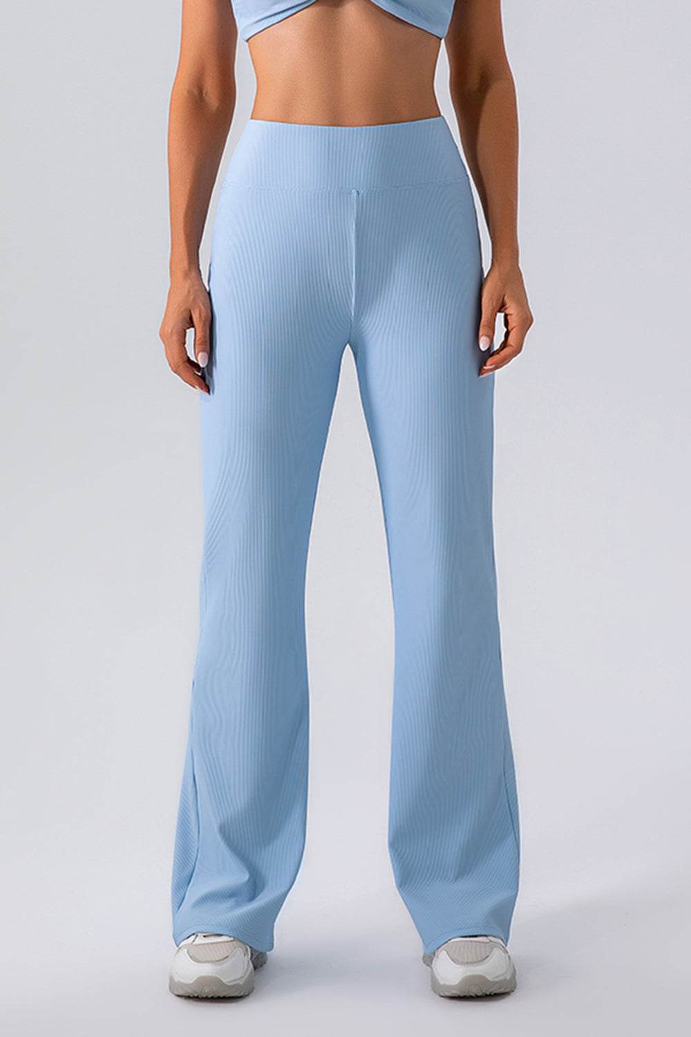High Waist Straight Active Pants - Delanoir