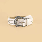 PU Leather Rhinestone Belt - Delanoir