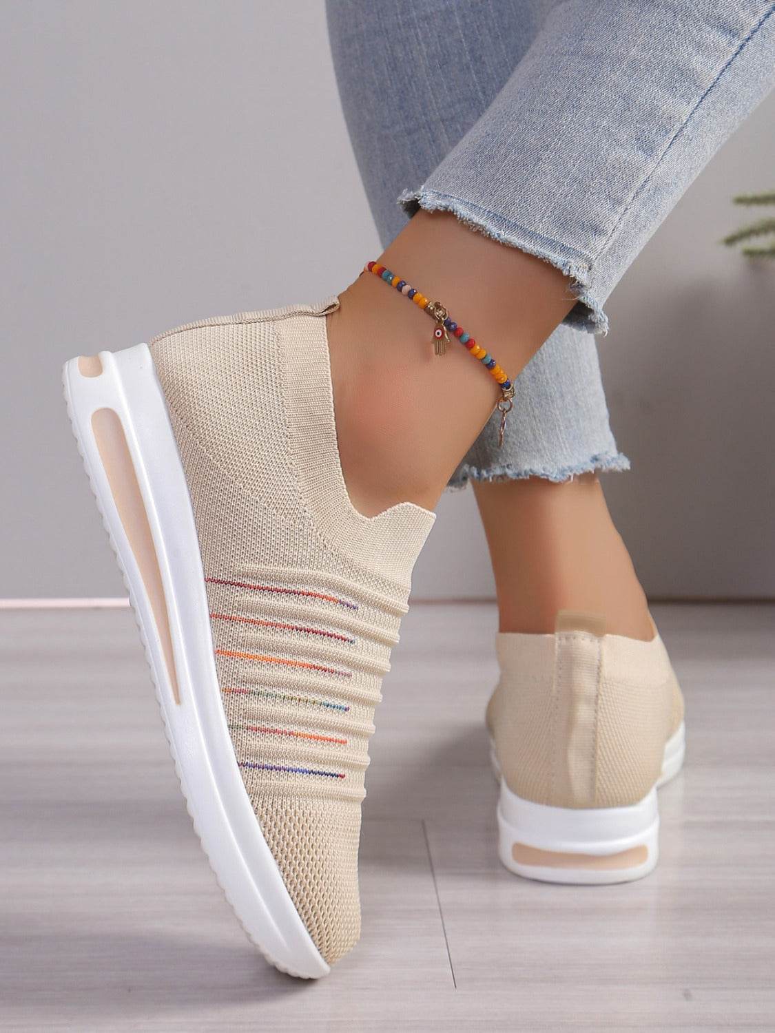 Breathable Mesh Wedge Sneakers - Delanoir