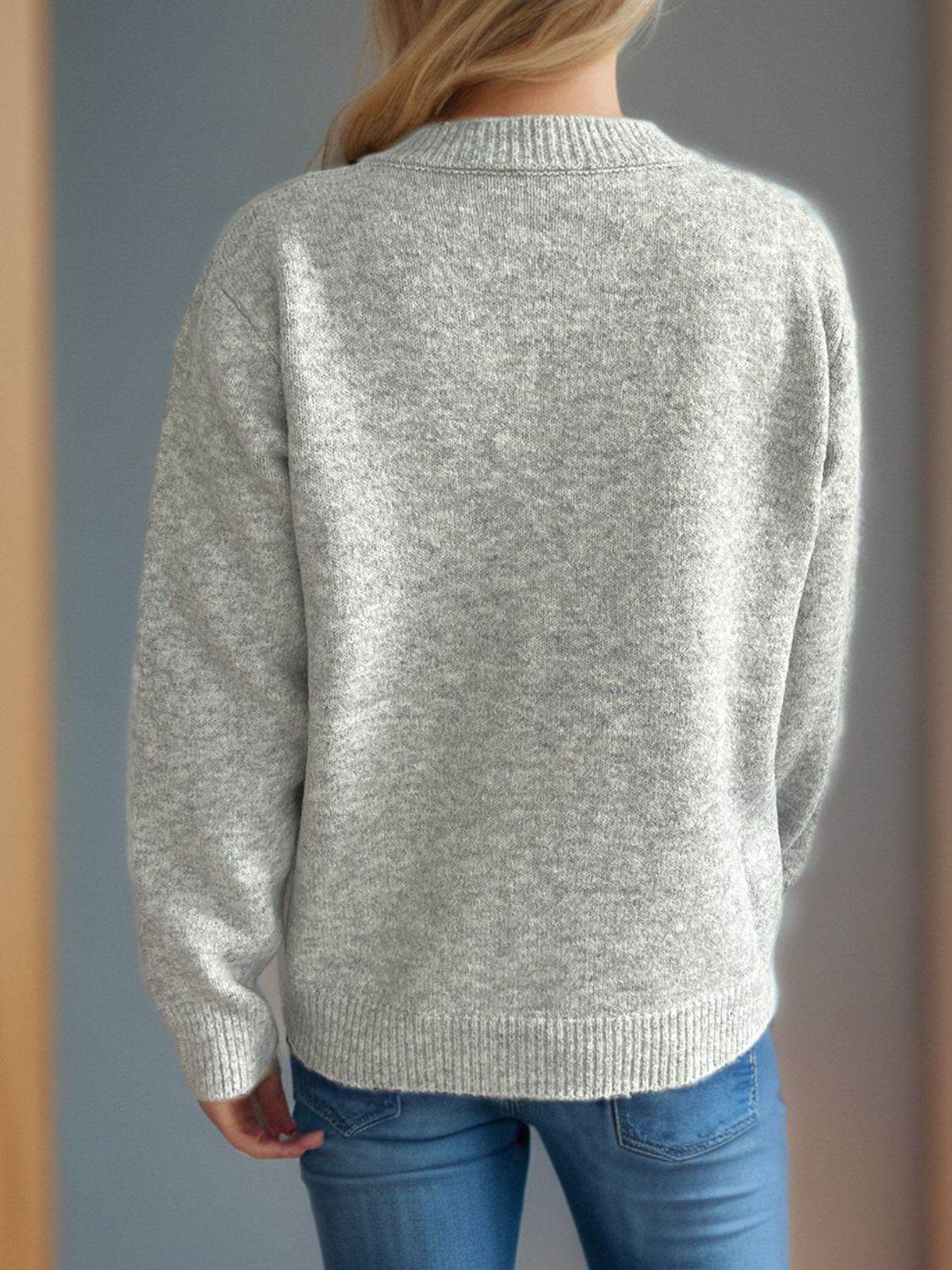 Button Down Long Sleeve Cardigan - Delanoir