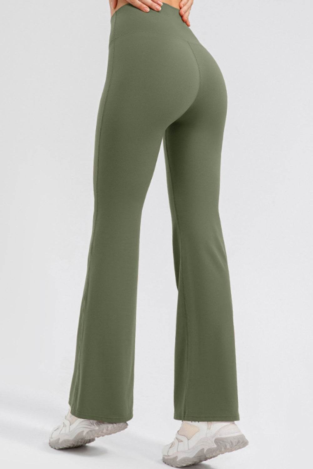 High Waist Straight Active Pants - Delanoir