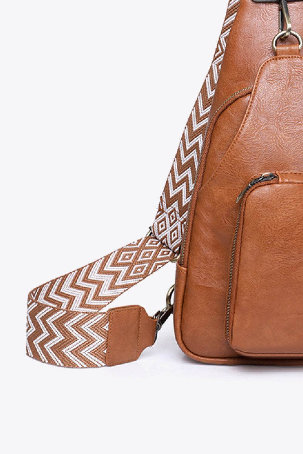 Adored Take A Trip PU Leather Sling Bag - Delanoir