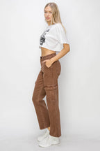 Risen Full Size High Rise Cargo Jeans - Delanoir