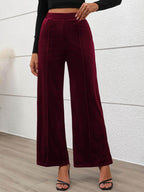 Elastic Waist Wide Leg Pants - Delanoir