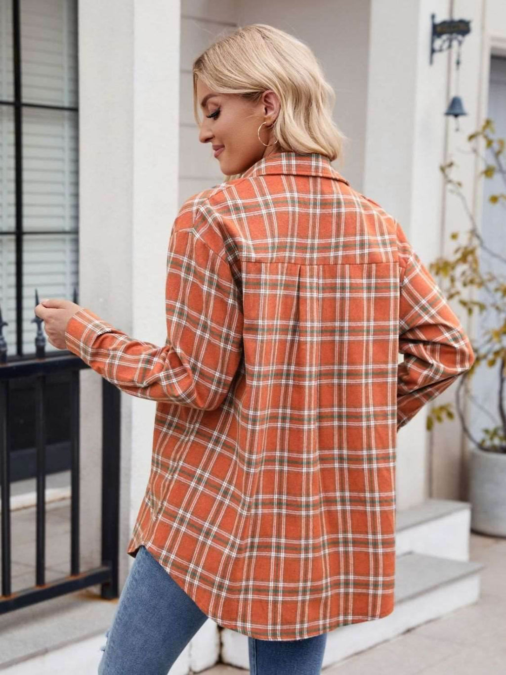 Mandy Plaid Button Up Long Sleeve Shirt - Delanoir