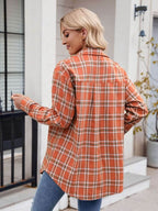 Mandy Plaid Button Up Long Sleeve Shirt - Delanoir