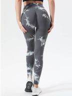 Tie-Dye High Waist Active Leggings - Delanoir