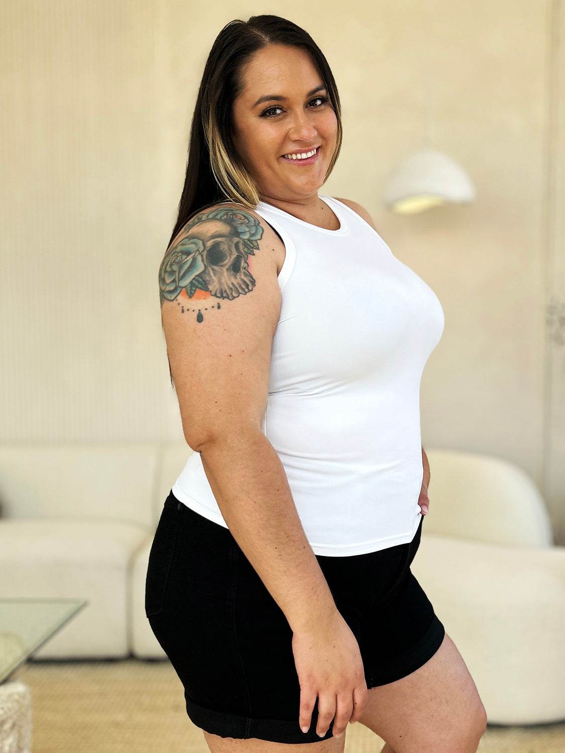 Basic Bae Full Size Round Neck Slim Tank - Delanoir