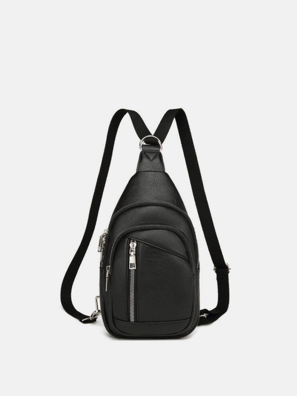 PU Leather Crossbody Bag with Two Detachable Strap - Delanoir
