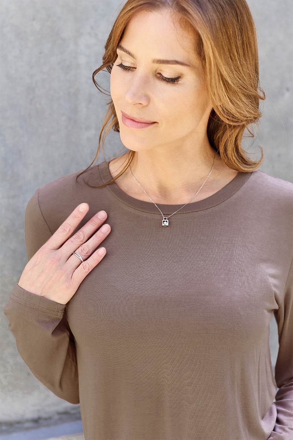 Basic Bae Full Size Round Neck Long Sleeve Top - Delanoir
