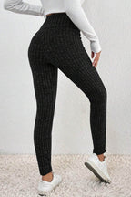 Ribbed High Waist Leggings - Delanoir