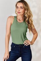 Basic Bae Full Size Round Neck Racerback Tank - Delanoir