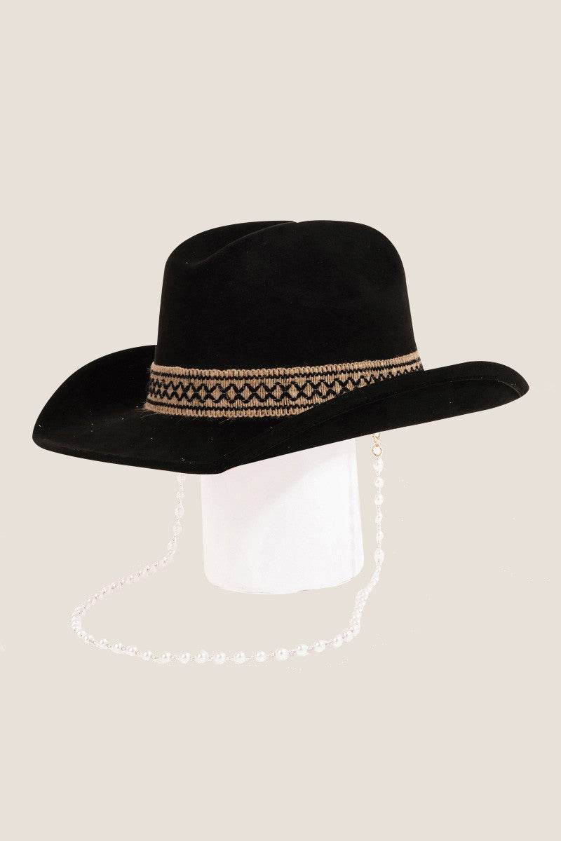 Fame Ornate Band Cowboy Hat - Delanoir