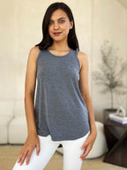 Basic Bae Full Size Round Neck Curved Hem Tank - Delanoir
