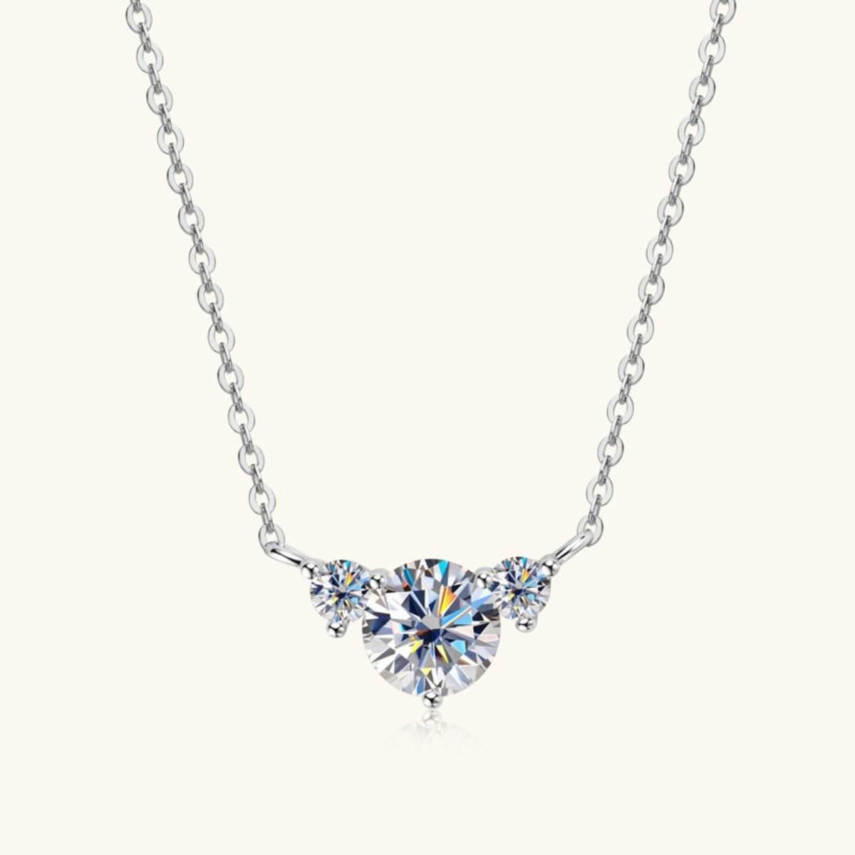 1.2 Carat Moissanite 925 Sterling Silver Necklace - Delanoir
